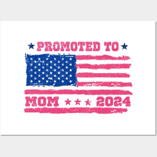 promoted to proud mom est 2024 Posters and Art